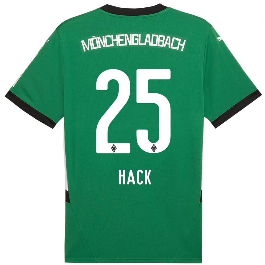 Men Football Robin Hack #25 Green White Away Jersey 2024/25 T-Shirt Australia