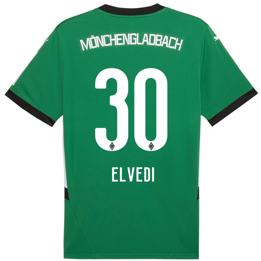 Men Football Nico Elvedi #30 Green White Away Jersey 2024/25 T-Shirt Australia