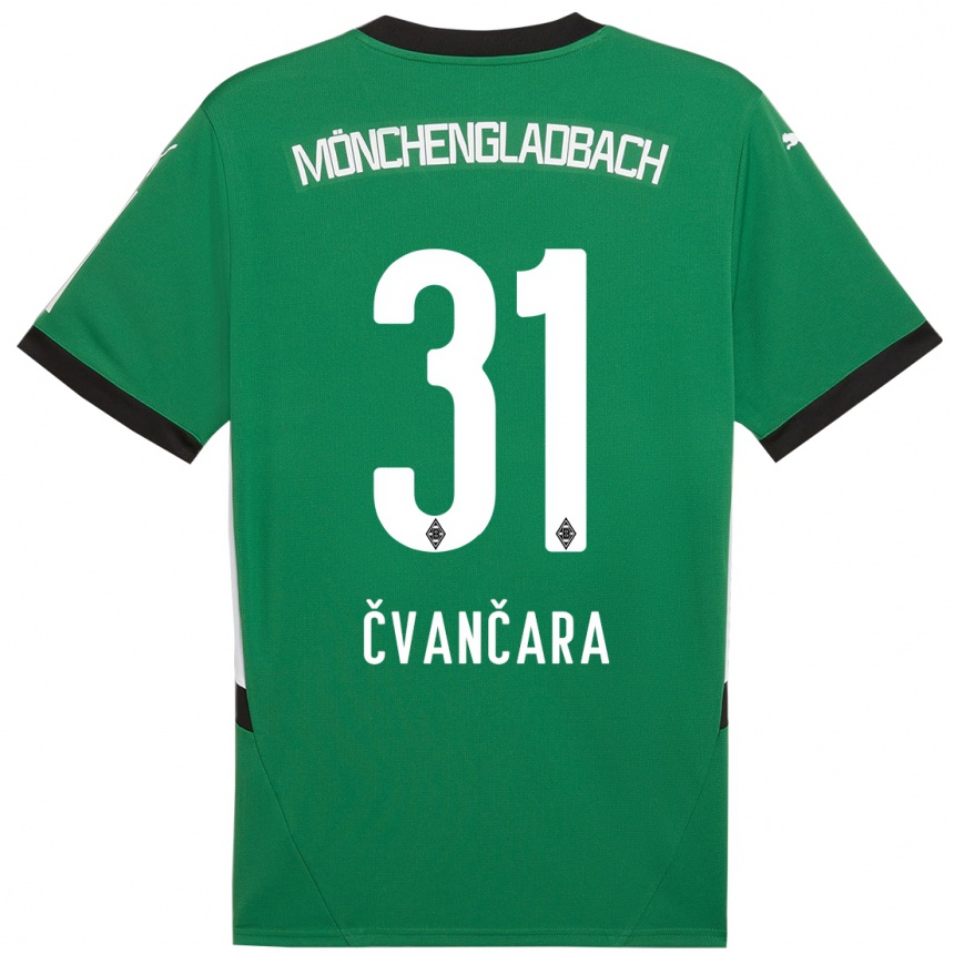 Men Football Tomas Cvancara #31 Green White Away Jersey 2024/25 T-Shirt Australia