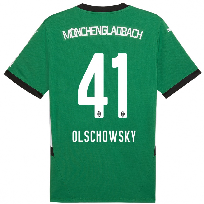 Men Football Jan Olschowsky #41 Green White Away Jersey 2024/25 T-Shirt Australia