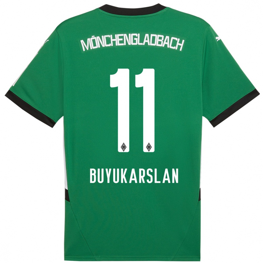 Men Football Oguzcan Büyükarslan #11 Green White Away Jersey 2024/25 T-Shirt Australia