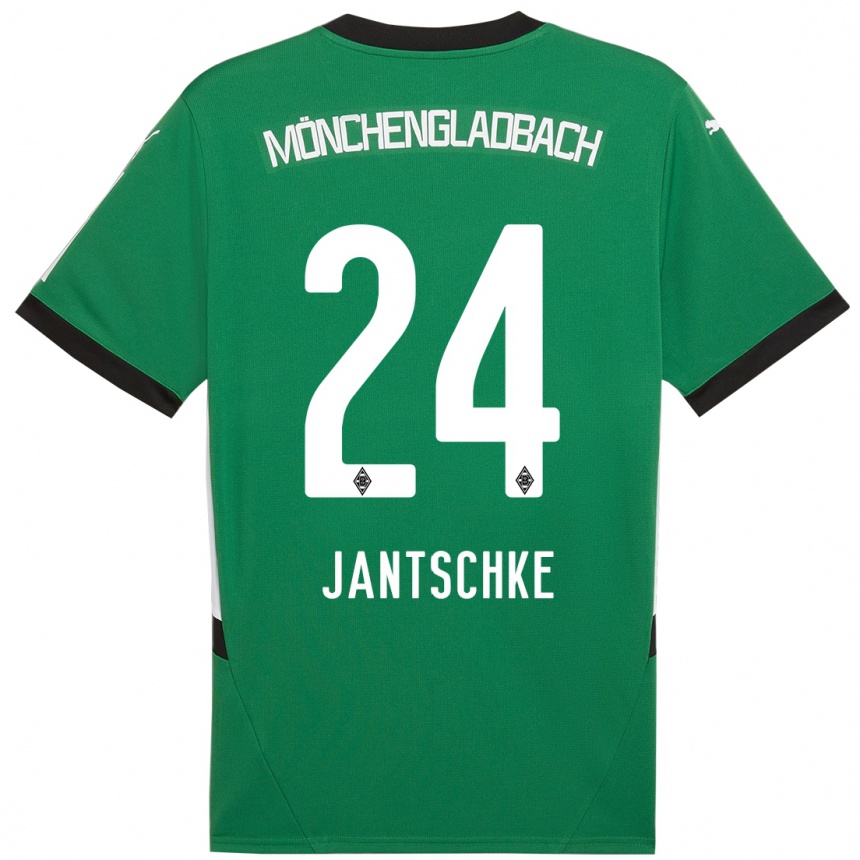 Men Football Tony Jantschke #24 Green White Away Jersey 2024/25 T-Shirt Australia