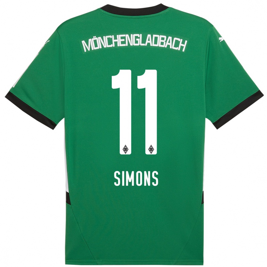 Men Football Kelly Simons #11 Green White Away Jersey 2024/25 T-Shirt Australia