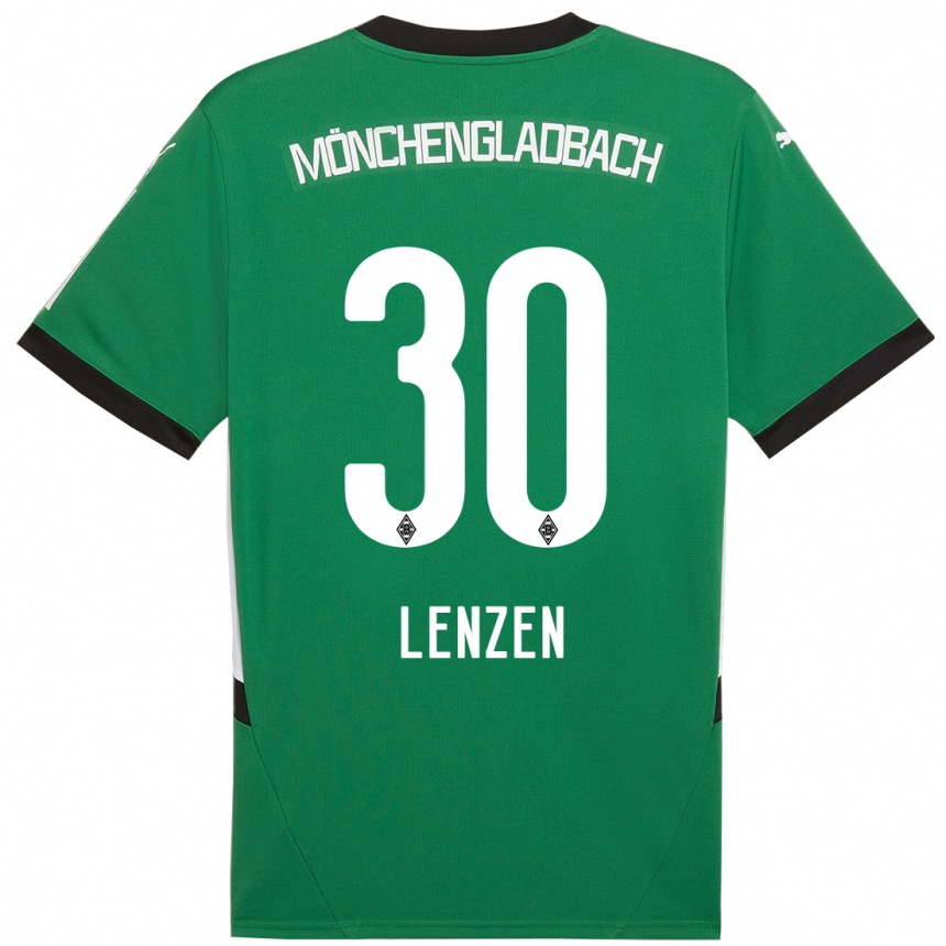 Men Football Hannah Lenzen #30 Green White Away Jersey 2024/25 T-Shirt Australia