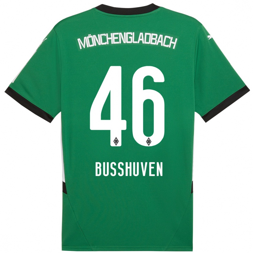 Men Football Alina Busshuven #46 Green White Away Jersey 2024/25 T-Shirt Australia