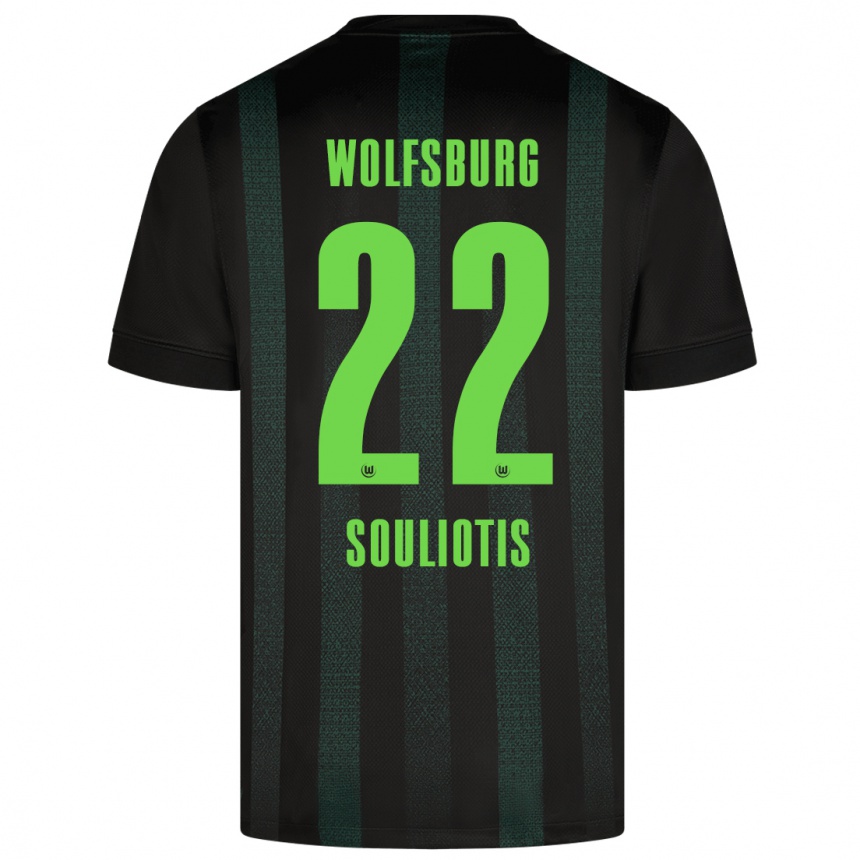 Men Football Spyridon Souliotis #22 Dark Green Away Jersey 2024/25 T-Shirt Australia