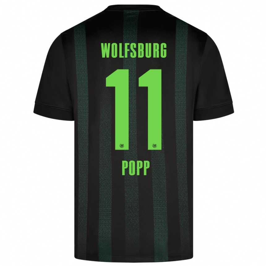 Men Football Alexandra Popp #11 Dark Green Away Jersey 2024/25 T-Shirt Australia