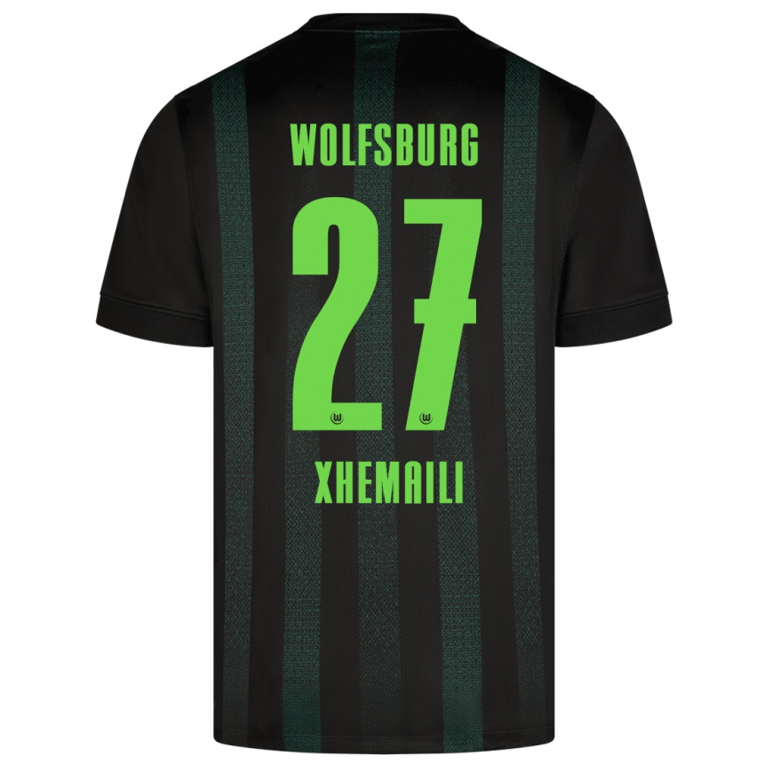 Men Football Riola Xhemaili #27 Dark Green Away Jersey 2024/25 T-Shirt Australia