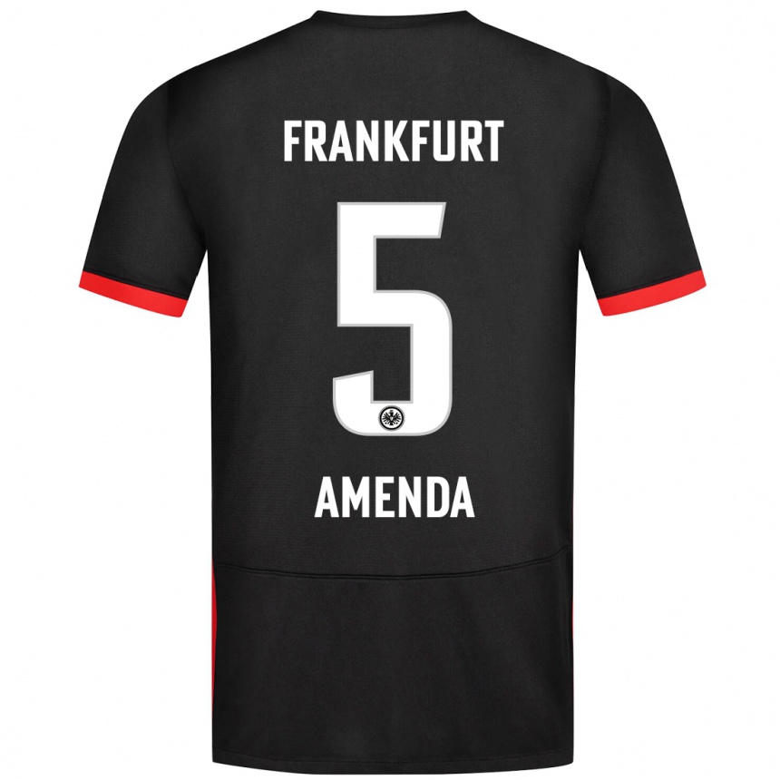 Men Football Aurèle Amenda #5 Black Away Jersey 2024/25 T-Shirt Australia