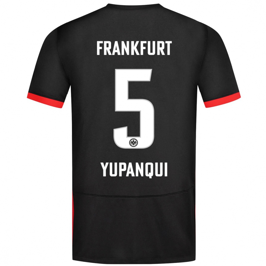 Men Football Philipp Eisele Yupanqui #5 Black Away Jersey 2024/25 T-Shirt Australia