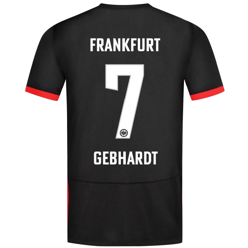 Men Football Luca Gebhardt #7 Black Away Jersey 2024/25 T-Shirt Australia