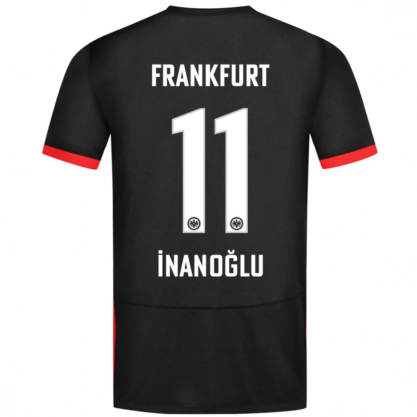 Men Football Kaan İnanoğlu #11 Black Away Jersey 2024/25 T-Shirt Australia