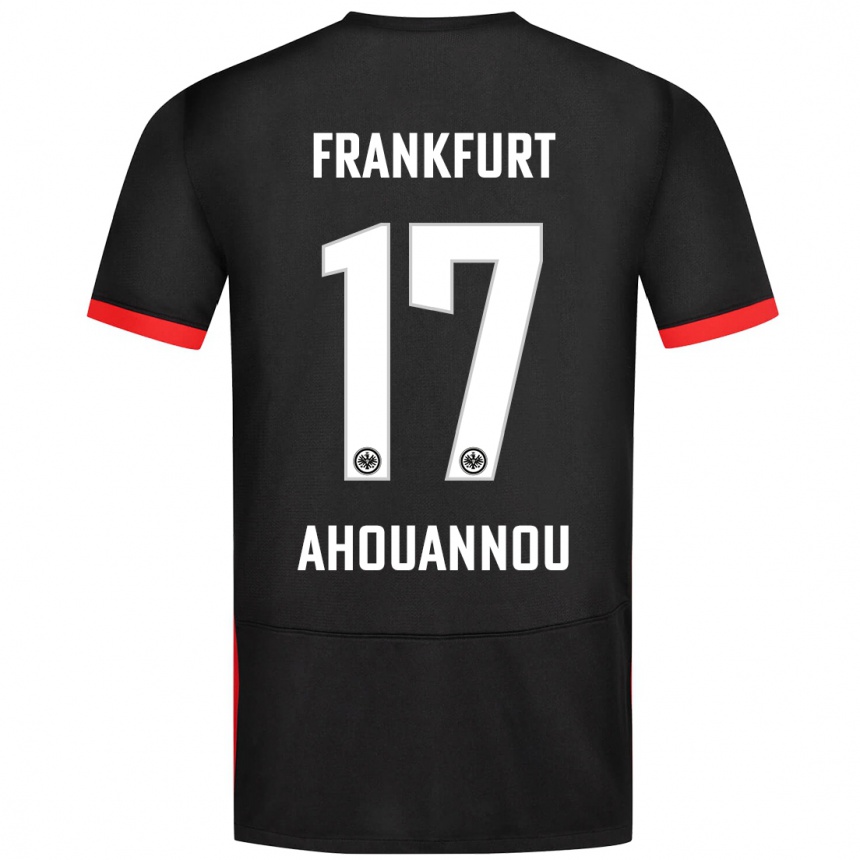 Men Football Yannis Ahouannou #17 Black Away Jersey 2024/25 T-Shirt Australia