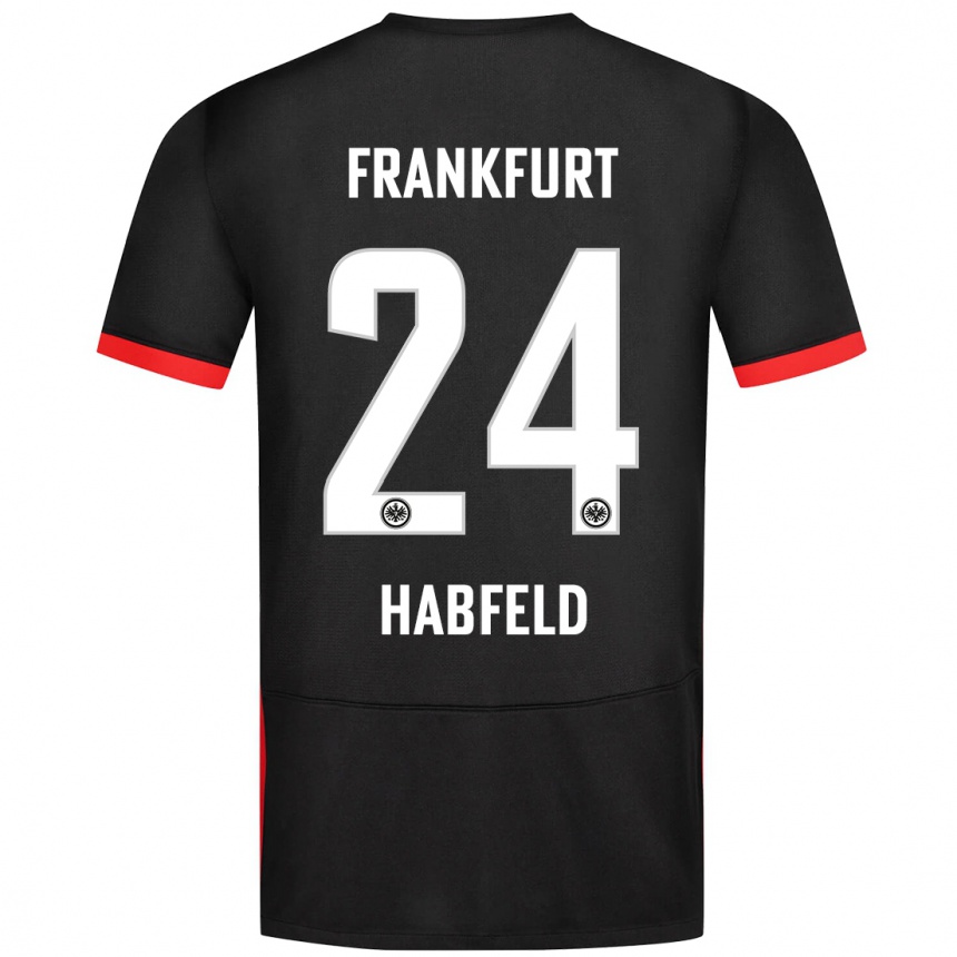 Men Football Josef Haßfeld #24 Black Away Jersey 2024/25 T-Shirt Australia