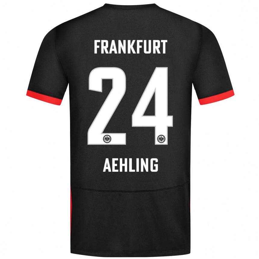 Men Football Anna Aehling #24 Black Away Jersey 2024/25 T-Shirt Australia