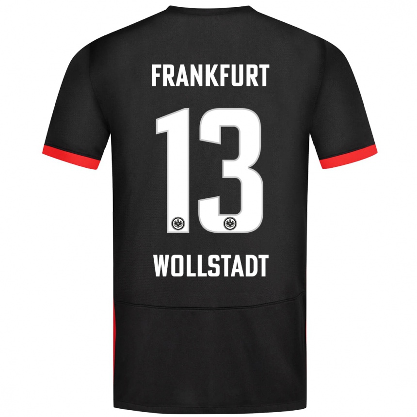 Men Football Fabio Wollstadt #13 Black Away Jersey 2024/25 T-Shirt Australia