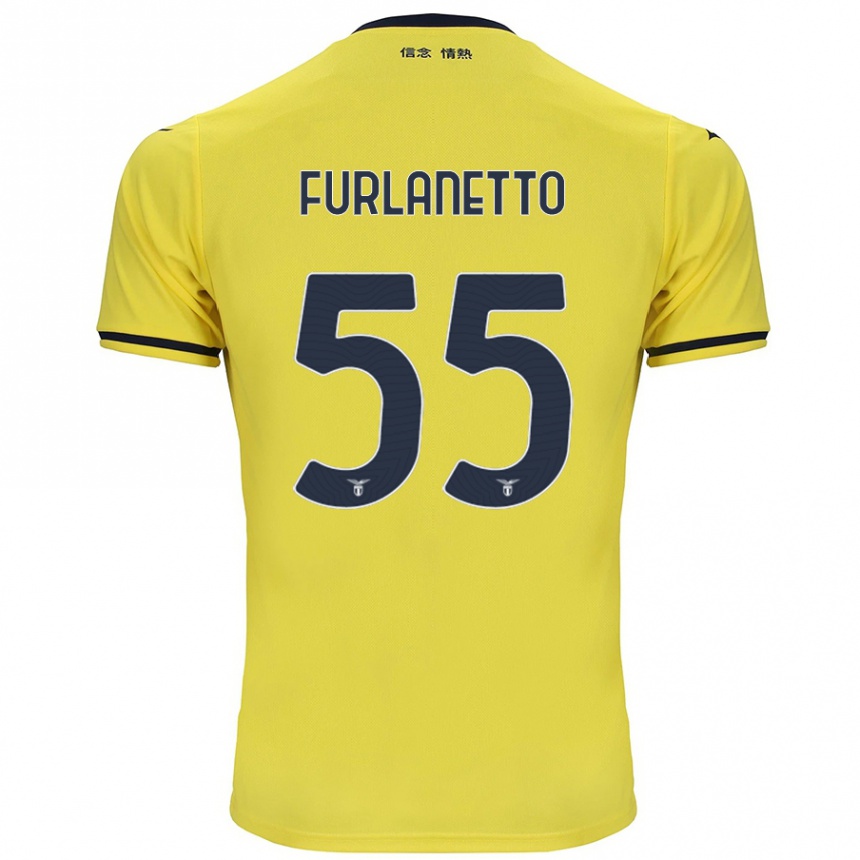 Men Football Alessio Furlanetto #55 Yellow Away Jersey 2024/25 T-Shirt Australia