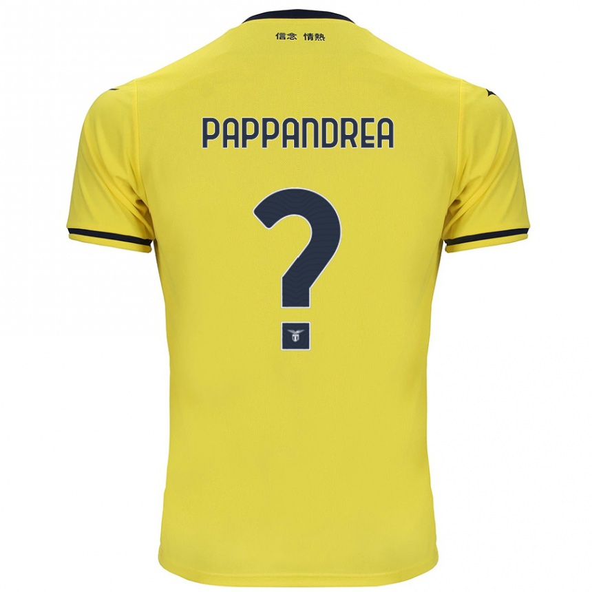 Men Football Filippo Pappandrea #0 Yellow Away Jersey 2024/25 T-Shirt Australia