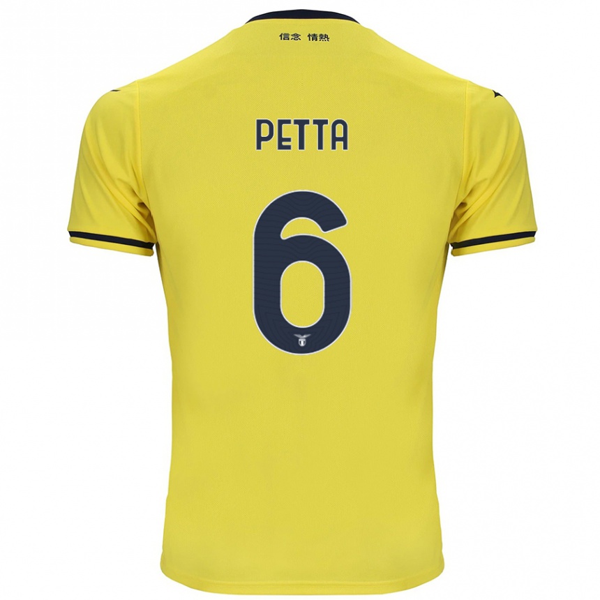 Men Football Andrea Petta #6 Yellow Away Jersey 2024/25 T-Shirt Australia