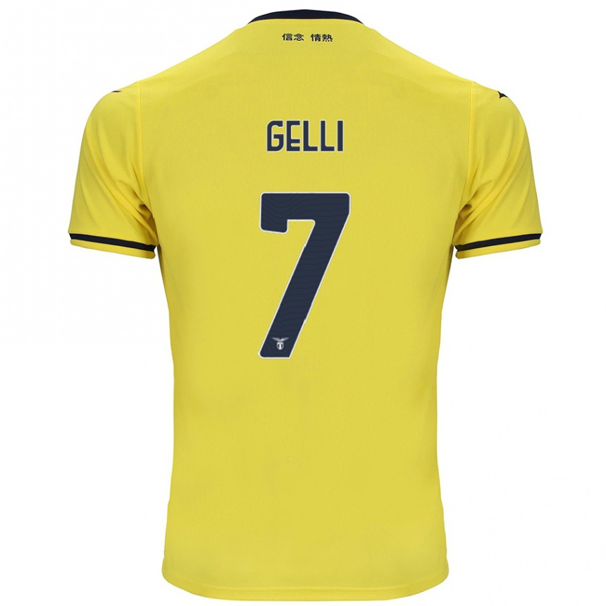 Men Football Valerio Gelli #7 Yellow Away Jersey 2024/25 T-Shirt Australia