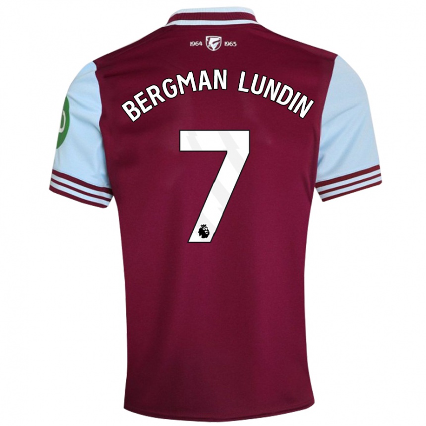 Women Football Marika Bergman-Lundin #7 Dark Red Home Jersey 2024/25 T-Shirt Australia