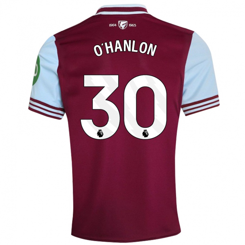 Women Football Katie O'hanlon #30 Dark Red Home Jersey 2024/25 T-Shirt Australia