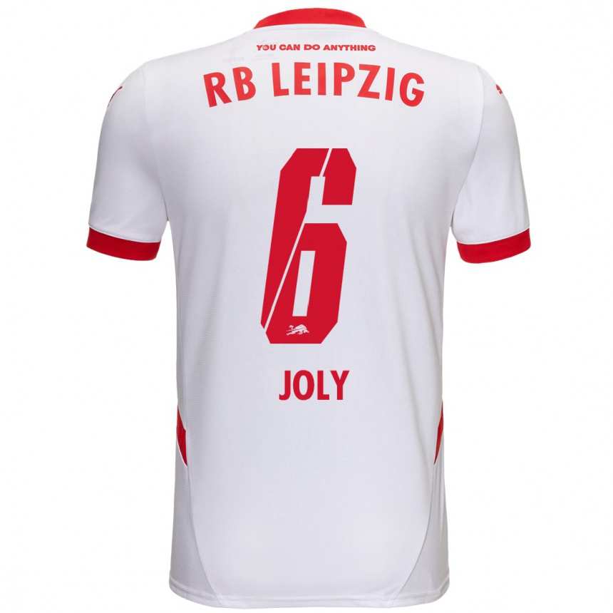 Women Football Lou-Ann Joly #6 White Red Home Jersey 2024/25 T-Shirt Australia