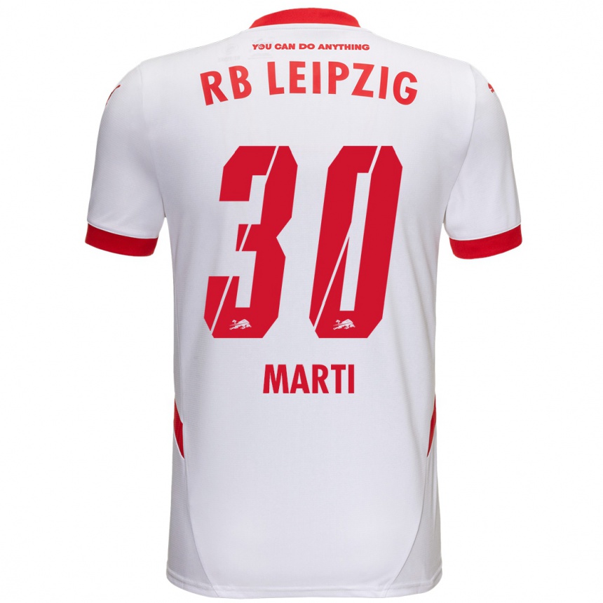 Women Football Lara Marti #30 White Red Home Jersey 2024/25 T-Shirt Australia