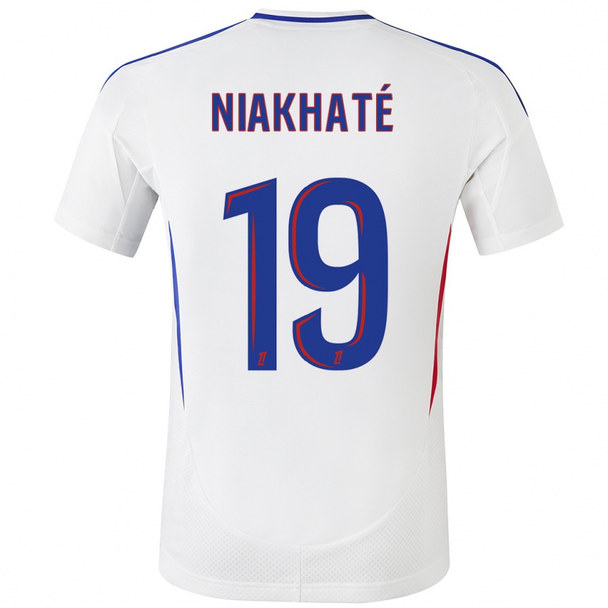 Women Football Moussa Niakhaté #19 White Blue Home Jersey 2024/25 T-Shirt Australia