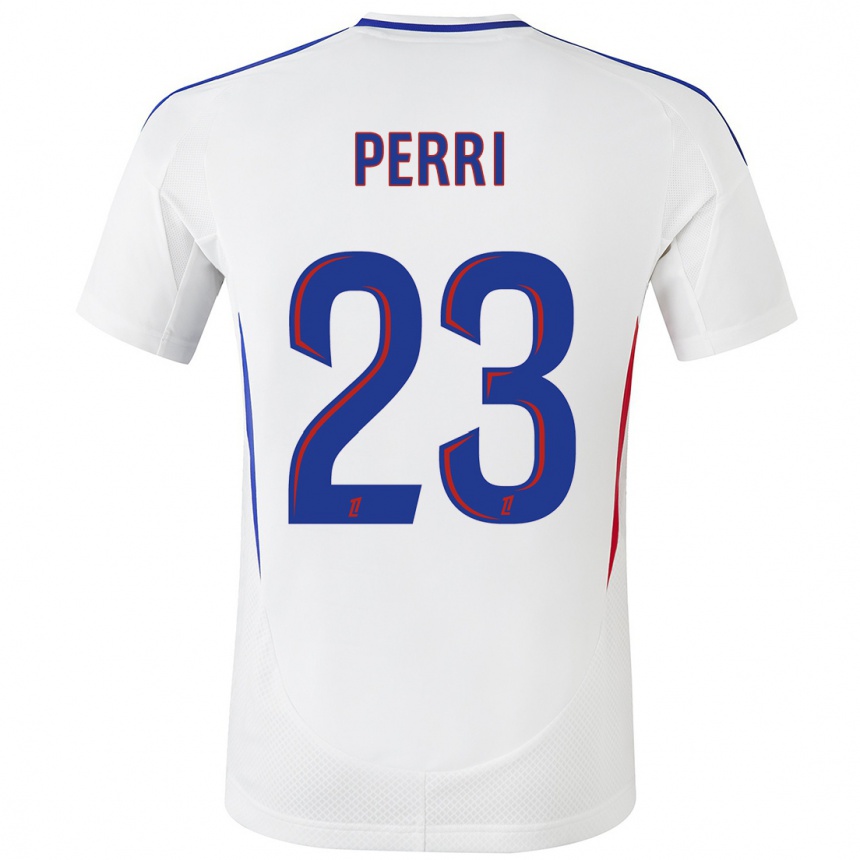 Women Football Lucas Perri #23 White Blue Home Jersey 2024/25 T-Shirt Australia