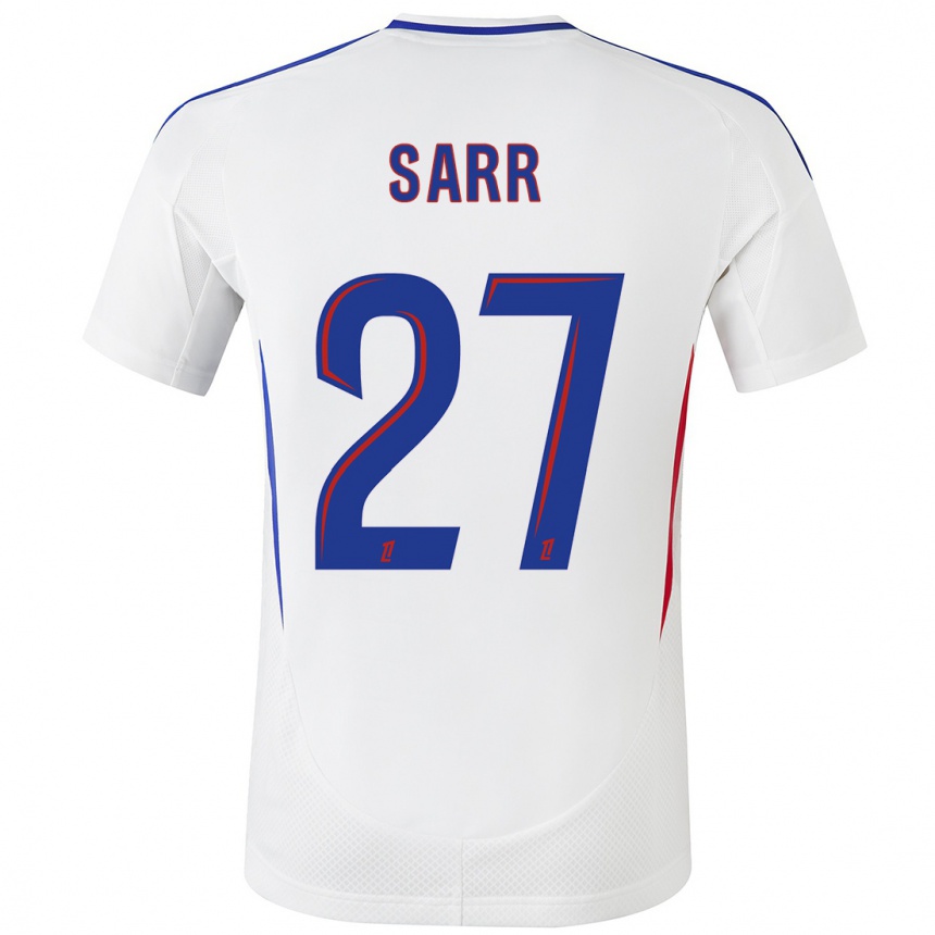 Women Football Amin Sarr #27 White Blue Home Jersey 2024/25 T-Shirt Australia