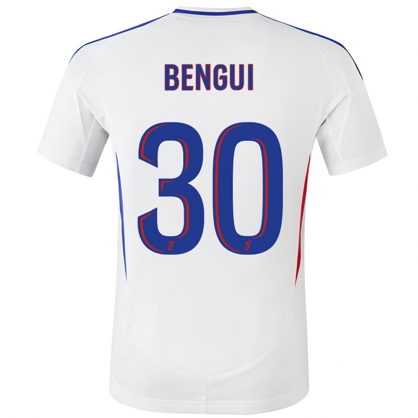 Women Football Justin Bengui Joao #30 White Blue Home Jersey 2024/25 T-Shirt Australia