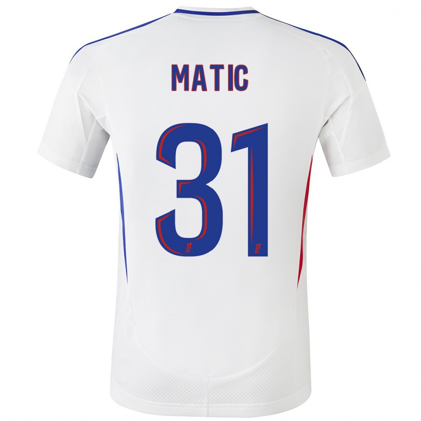 Women Football Nemanja Matic #31 White Blue Home Jersey 2024/25 T-Shirt Australia