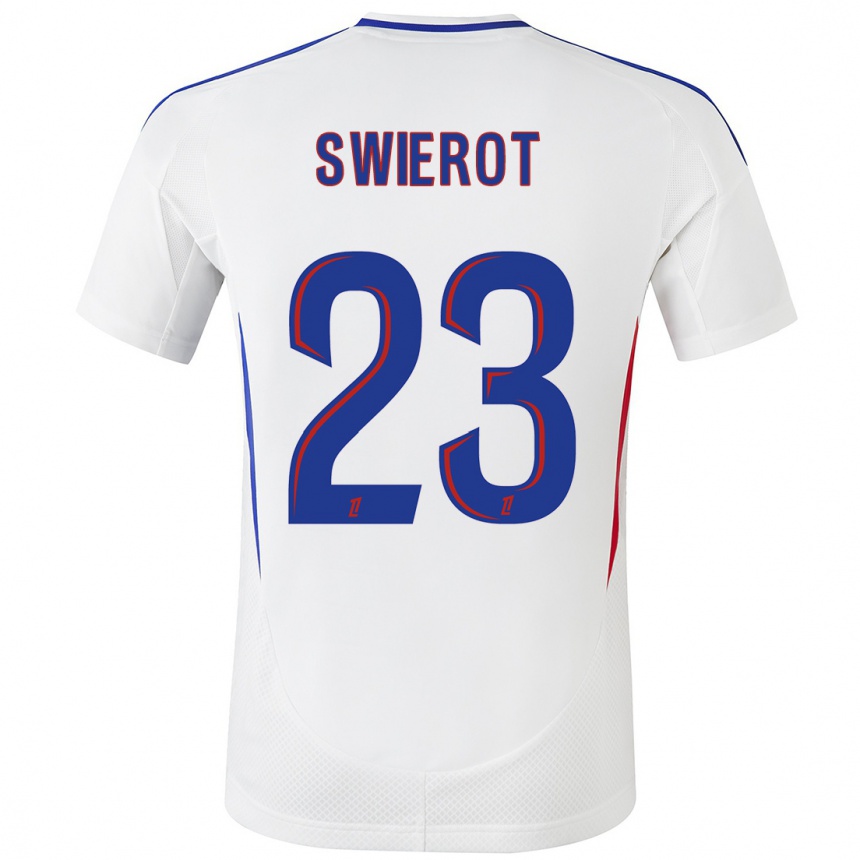 Women Football Julie Swierot #23 White Blue Home Jersey 2024/25 T-Shirt Australia