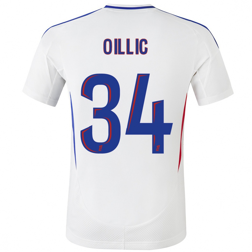 Women Football Laureen Oillic #34 White Blue Home Jersey 2024/25 T-Shirt Australia