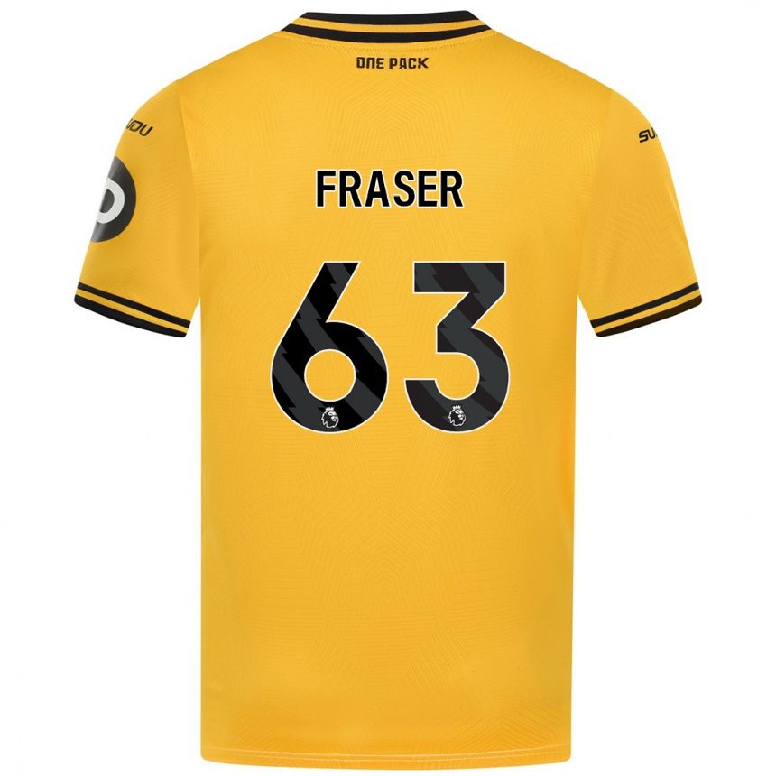 Women Football Nathan Fraser #63 Yellow Home Jersey 2024/25 T-Shirt Australia