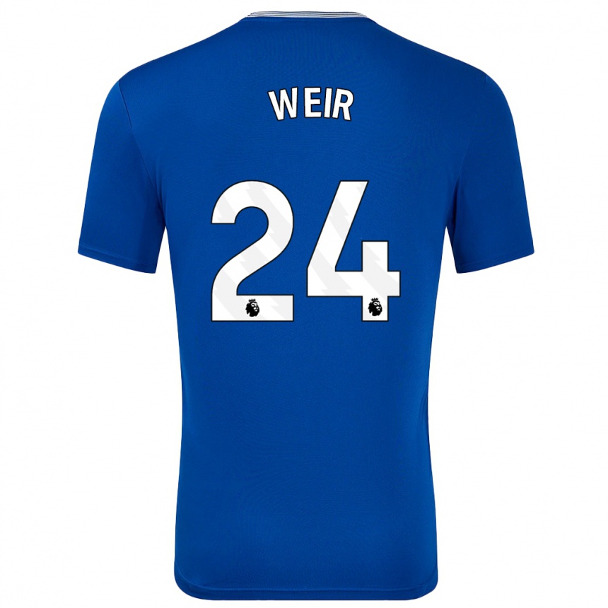 Women Football Kenzie Weir #24 Blue With Home Jersey 2024/25 T-Shirt Australia