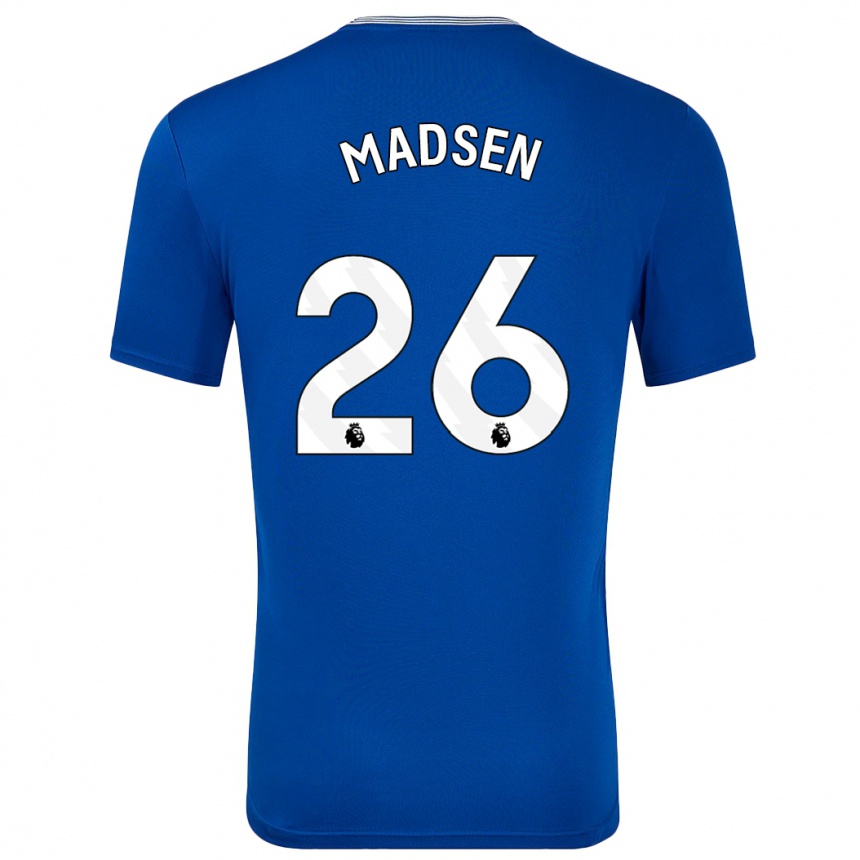 Women Football Rikke Madsen #26 Blue With Home Jersey 2024/25 T-Shirt Australia