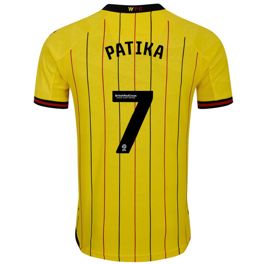 Women Football Glebs Patika #7 Yellow Black Home Jersey 2024/25 T-Shirt Australia