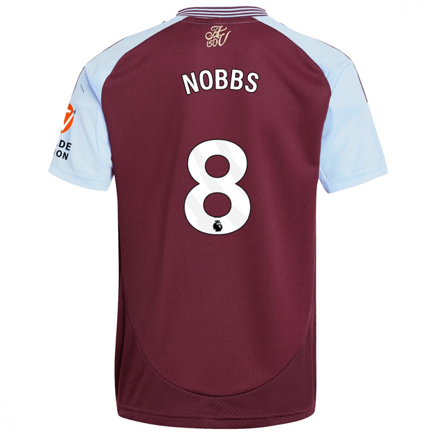 Women Football Jordan Nobbs #8 Burgundy Sky Blue Home Jersey 2024/25 T-Shirt Australia