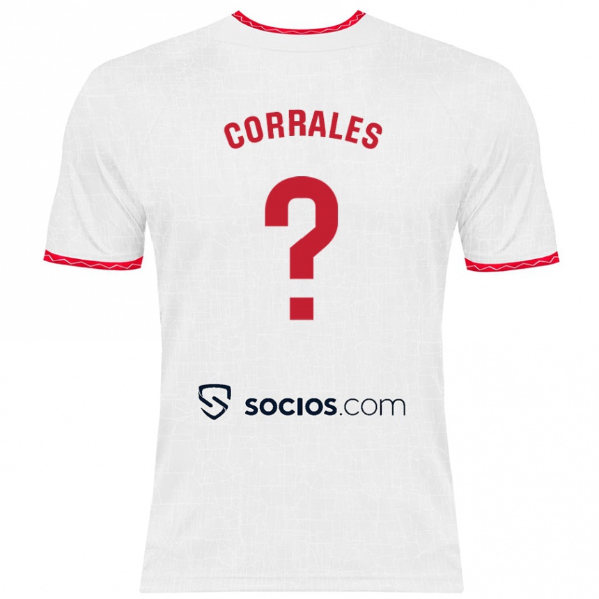 Women Football Lucía Corrales #0 White Red Home Jersey 2024/25 T-Shirt Australia