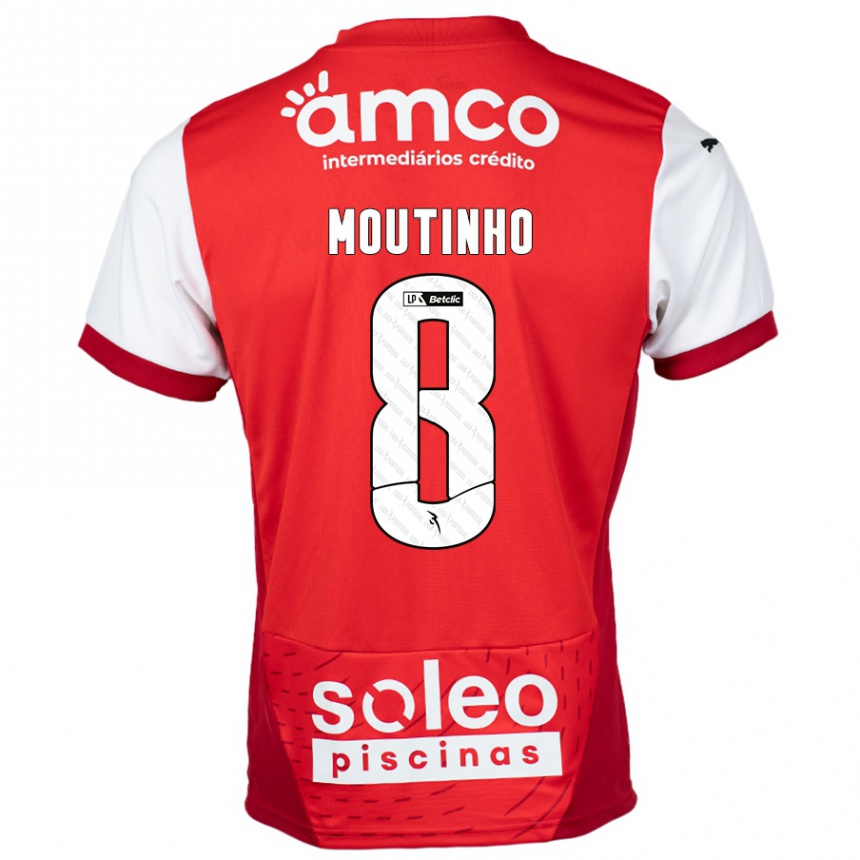 Women Football João Moutinho #8 Red White Home Jersey 2024/25 T-Shirt Australia