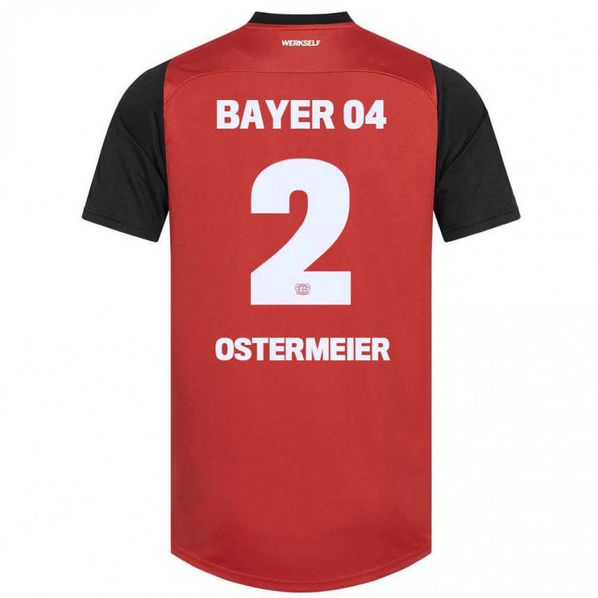 Women Football Selina Ostermeier #2 Red Black Home Jersey 2024/25 T-Shirt Australia