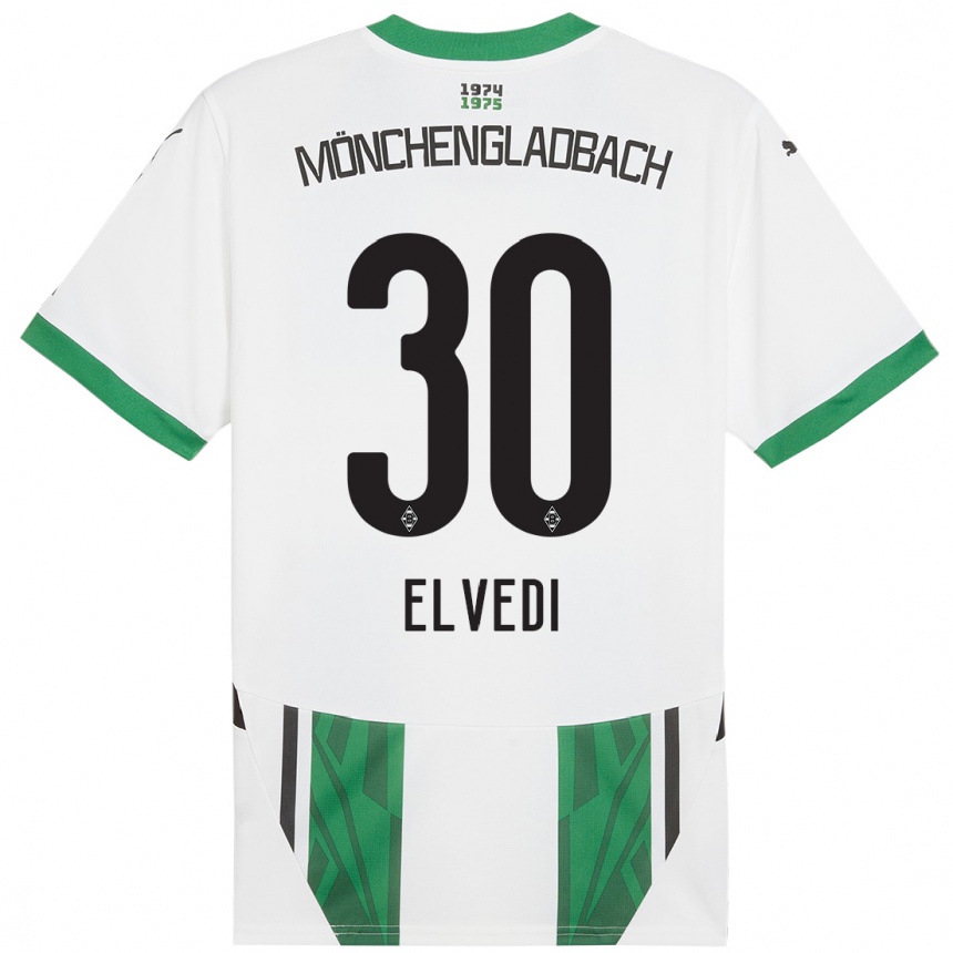 Women Football Nico Elvedi #30 White Green Home Jersey 2024/25 T-Shirt Australia