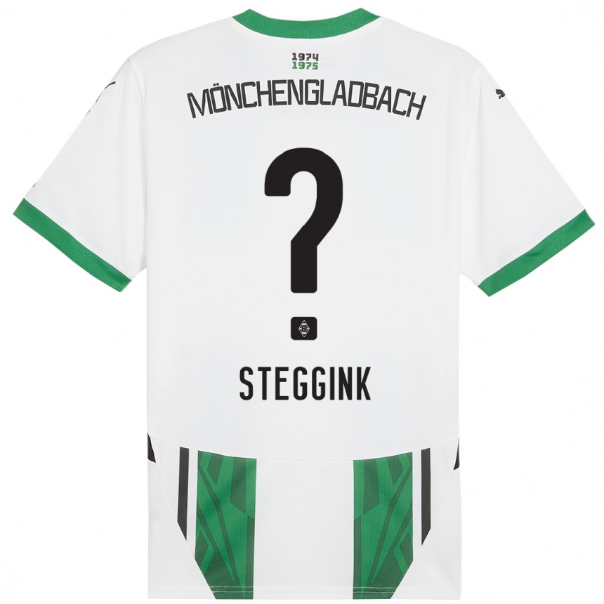 Women Football Lennart Steggink #0 White Green Home Jersey 2024/25 T-Shirt Australia