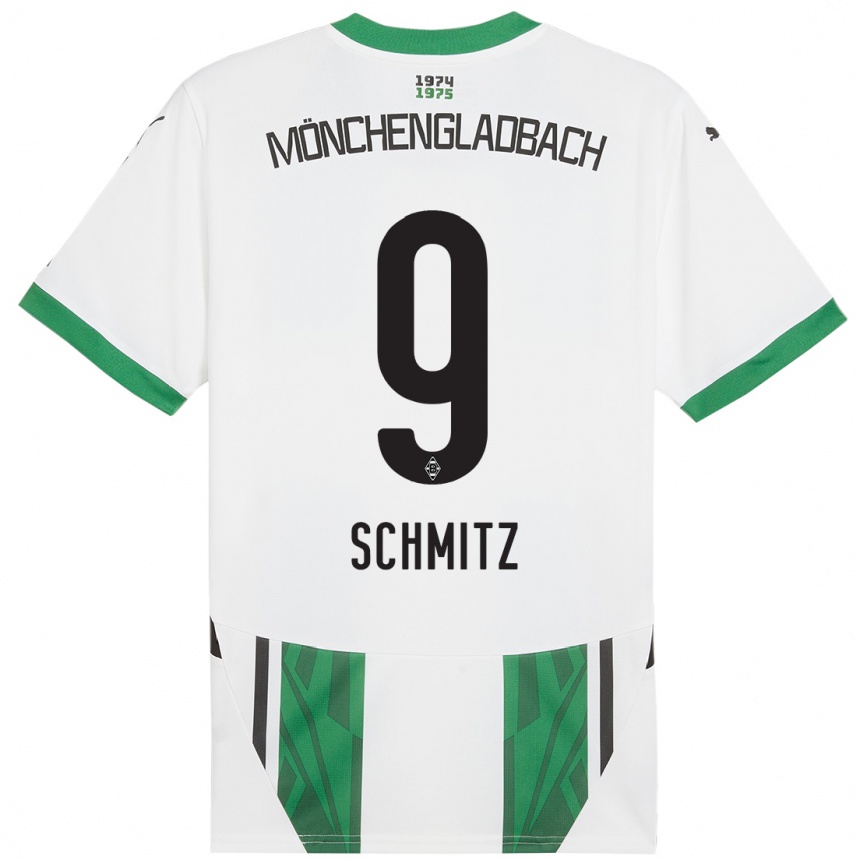 Women Football Sarah Schmitz #9 White Green Home Jersey 2024/25 T-Shirt Australia