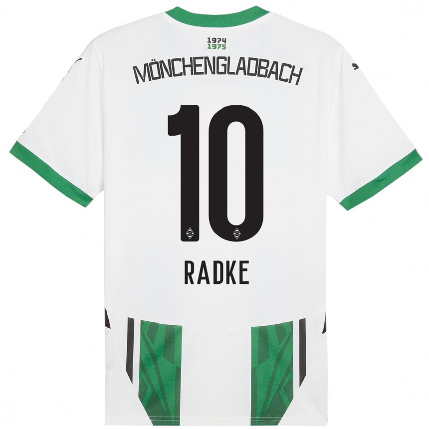 Women Football Laura Radke #10 White Green Home Jersey 2024/25 T-Shirt Australia