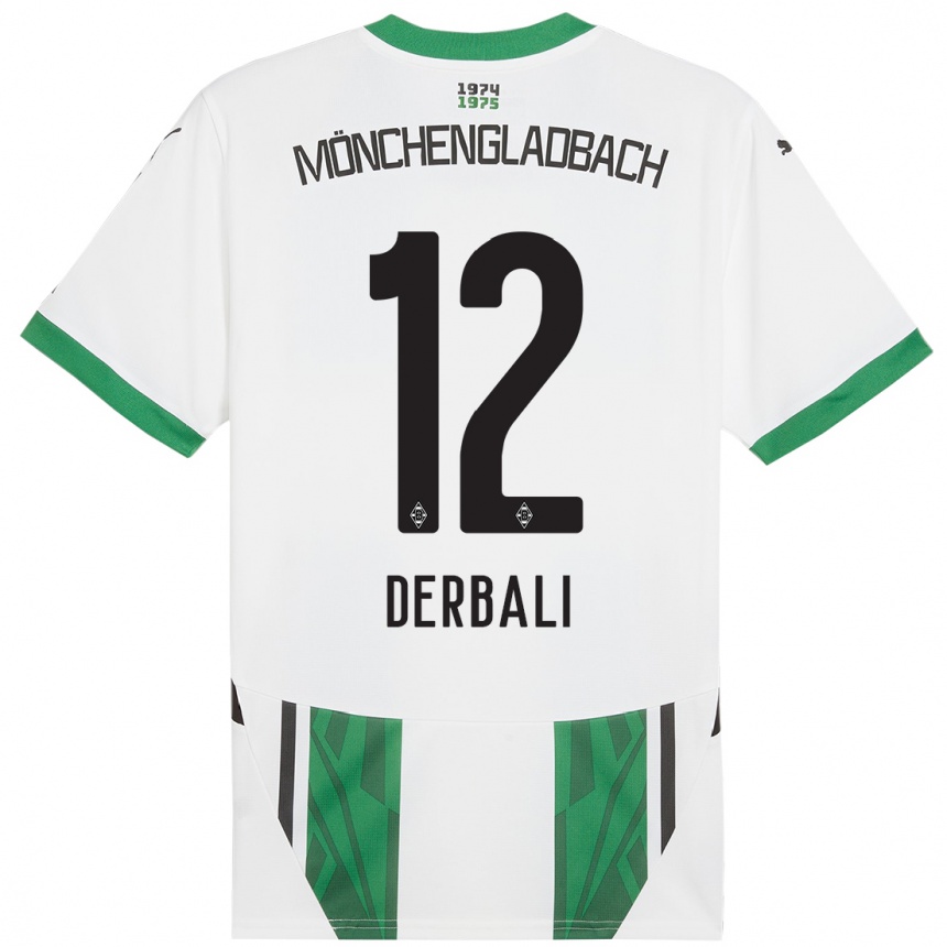 Women Football Louisa Derbali #12 White Green Home Jersey 2024/25 T-Shirt Australia