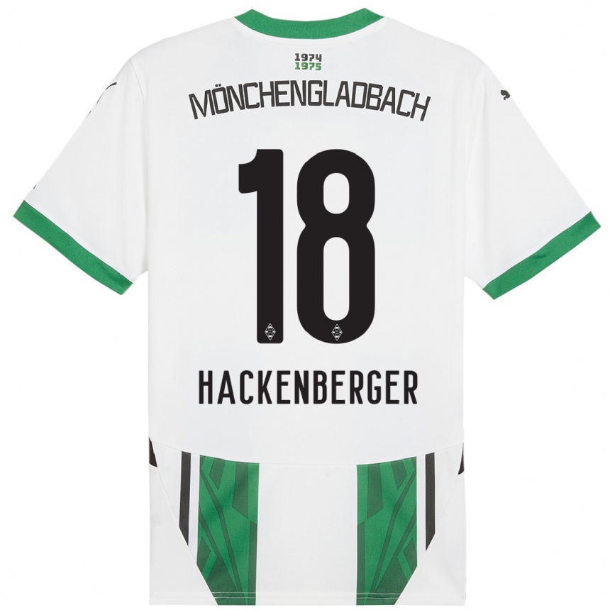 Women Football Jessica Hackenberger #18 White Green Home Jersey 2024/25 T-Shirt Australia