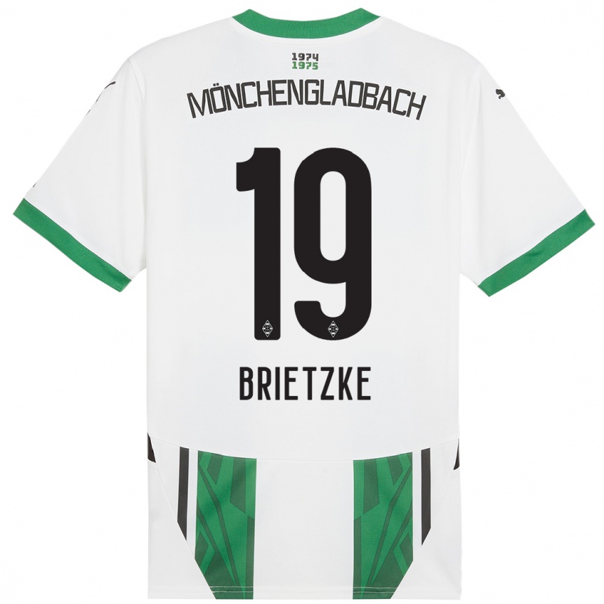 Women Football Yvonne Brietzke #19 White Green Home Jersey 2024/25 T-Shirt Australia